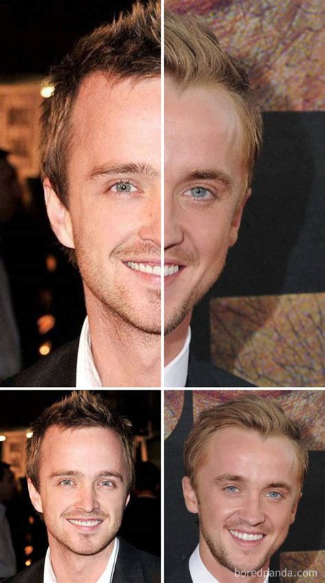 celebrities and their doppelgangers.